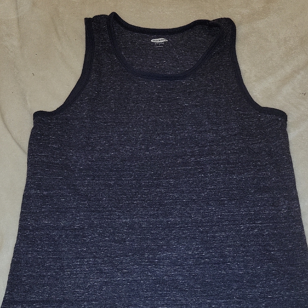 Old Navy Heathered Blue Soft-Washed Tee